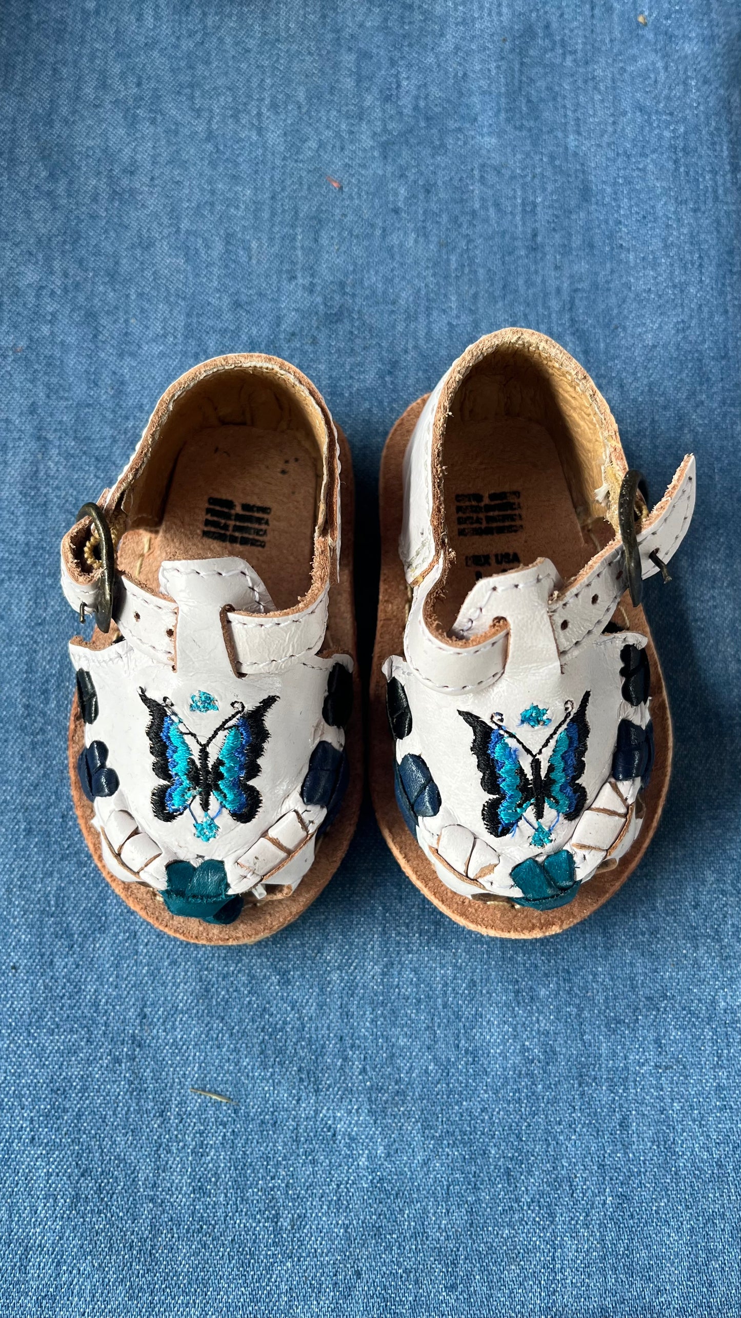 Huarache Butterfly/Mariposa Natural de bebe